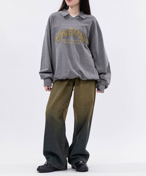 JOHN'S CLOSET(ジョンズクローゼット)の「【13】ドローコード付 ヴィンテージライク Vネックポロ(ポロシャツ・メンズ・ピンク/チャコールグレー/カーキ・LARGE/MEDIUM)」の6枚目の写真