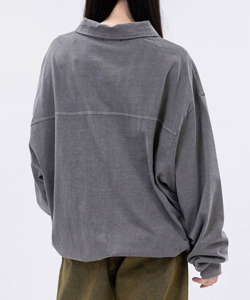JOHN'S CLOSET(ジョンズクローゼット)の「【13】ドローコード付 ヴィンテージライク Vネックポロ(ポロシャツ・メンズ・ピンク/チャコールグレー/カーキ・LARGE/MEDIUM)」の7枚目の写真