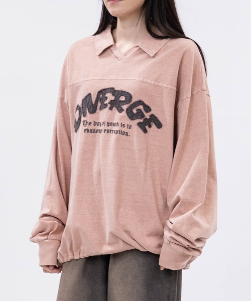 JOHN'S CLOSET(ジョンズクローゼット)の「【13】ドローコード付 ヴィンテージライク Vネックポロ(ポロシャツ・メンズ・ピンク/チャコールグレー/カーキ・LARGE/MEDIUM)」の17枚目の写真