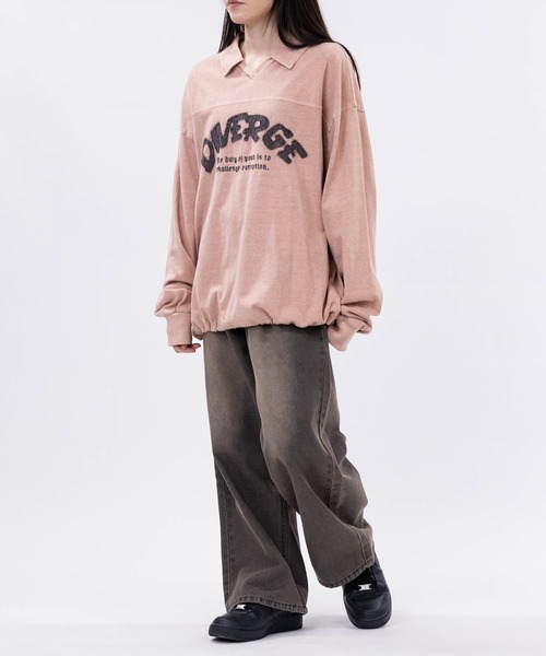 JOHN'S CLOSET(ジョンズクローゼット)の「【13】ドローコード付 ヴィンテージライク Vネックポロ(ポロシャツ・メンズ・ピンク/チャコールグレー/カーキ・LARGE/MEDIUM)」の21枚目の写真