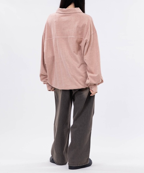 JOHN'S CLOSET(ジョンズクローゼット)の「【13】ドローコード付 ヴィンテージライク Vネックポロ(ポロシャツ・メンズ・ピンク/チャコールグレー/カーキ・LARGE/MEDIUM)」の18枚目の写真