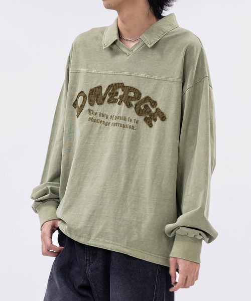 JOHN'S CLOSET(ジョンズクローゼット)の「【13】ドローコード付 ヴィンテージライク Vネックポロ(ポロシャツ・メンズ・ピンク/チャコールグレー/カーキ・LARGE/MEDIUM)」の11枚目の写真
