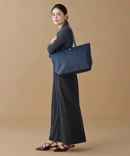 LACOSTE（ラコステ）の「スリムフィット ロングスリーブリブニットポロシャツ（ポロシャツ・レディース・ブラック/グレー・34/36/40/38）」の17枚目の写真