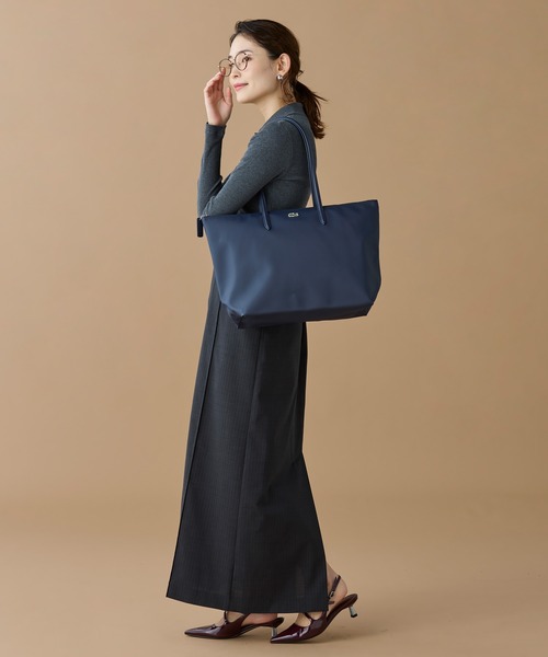 LACOSTE（ラコステ）の「スリムフィット ロングスリーブリブニットポロシャツ（ポロシャツ・レディース・ブラック/グレー・34/36/40/38）」の18枚目の写真