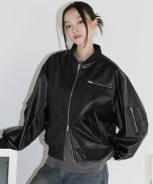 MSG（エムエスジー）の「ショート丈ダブルジップタフタ/ 合皮 MA-1（MA-1）」