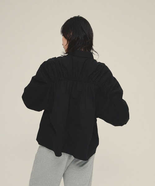 JEANASIS(ジーナシス)の「【eL】Shirring Gather Shirt/577377(シャツ/ブラウス・レディース・ホワイト/ブラック・FREE)」の22枚目の写真