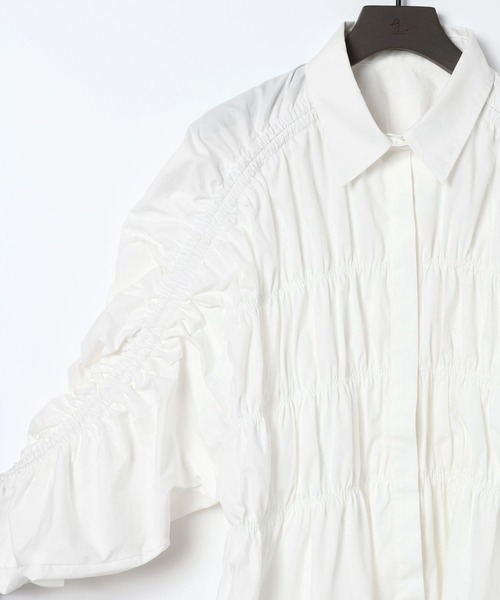 JEANASIS(ジーナシス)の「【eL】Shirring Gather Shirt/577377(シャツ/ブラウス・レディース・ホワイト/ブラック・FREE)」の19枚目の写真