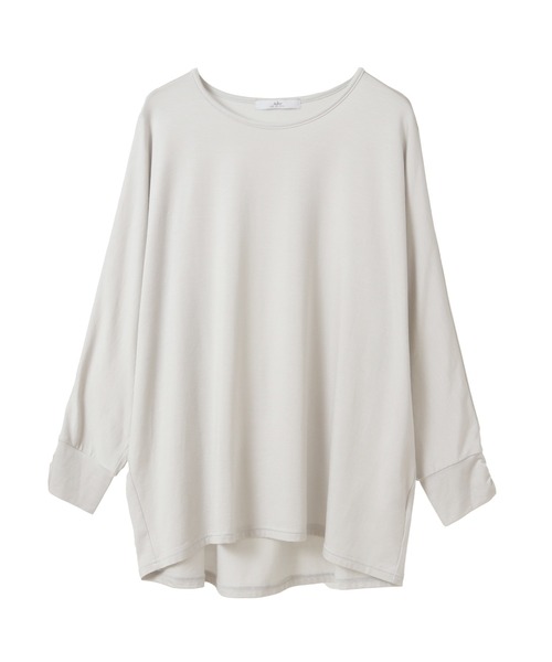 Julier Yoga and Relax（ジュリエヨガアンドリラックス）の「Julier エコリヨセルハーフスリーブプルオーバー（Tシャツ/カットソー・レディース・ラベンダー/ライトグレー/ブラック・FREE）」の2枚目の写真