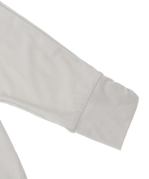 Julier Yoga and Relax（ジュリエヨガアンドリラックス）の「Julier エコリヨセルハーフスリーブプルオーバー（Tシャツ/カットソー・レディース・ラベンダー/ライトグレー/ブラック・FREE）」の7枚目の写真