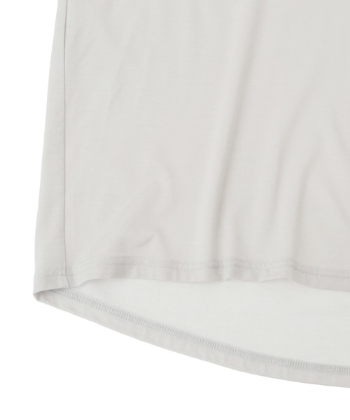 Julier Yoga and Relax（ジュリエヨガアンドリラックス）の「Julier エコリヨセルハーフスリーブプルオーバー（Tシャツ/カットソー・レディース・ラベンダー/ライトグレー/ブラック・FREE）」の8枚目の写真