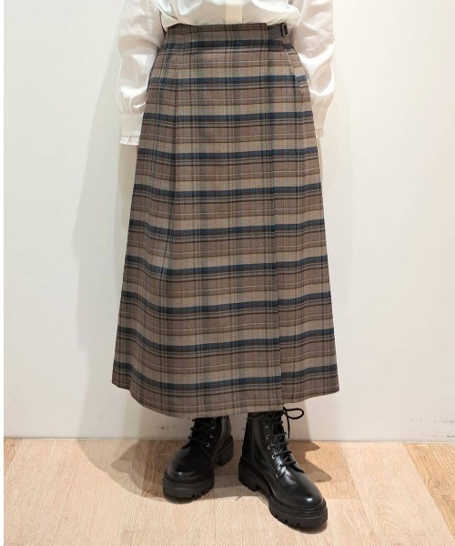 ◇先染めチェックキルト風スカート（スカート）｜human woman