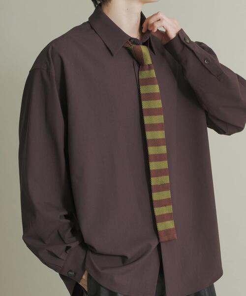 SENSE OF PLACE by URBAN RESEARCH（センスオブプレイスバイアーバンリサーチ）の「ボーダーニットタイ（ネクタイ・メンズ・ブラック/グリーン・ONE）」の6枚目の写真