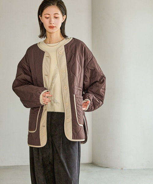 セール】ドロストハイショクキルトブルゾン / 496661（ブルゾン