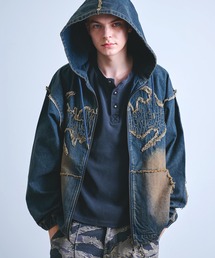 DIESEL　フリンジデニムジャケットとフリンジパンツセット DIESEL フリンジデニムジャケットとフリンジパンツセット デニム