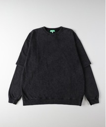 Refurbish(リファービッシュ)【メンズ】スノーウォッシュフェイクレイヤードロングスリーブTシャツ
