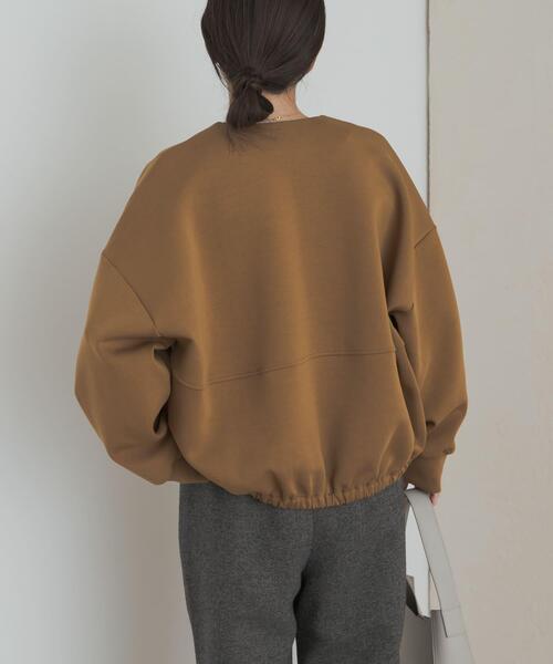 URBAN RESEARCH DOORS（アーバンリサーチドアーズ）の「ダンボールZIPカーディガン（カーディガン/ボレロ・レディース・チャコールグレー/ブラック/ゴールド・MEDIUM）」の6枚目の写真