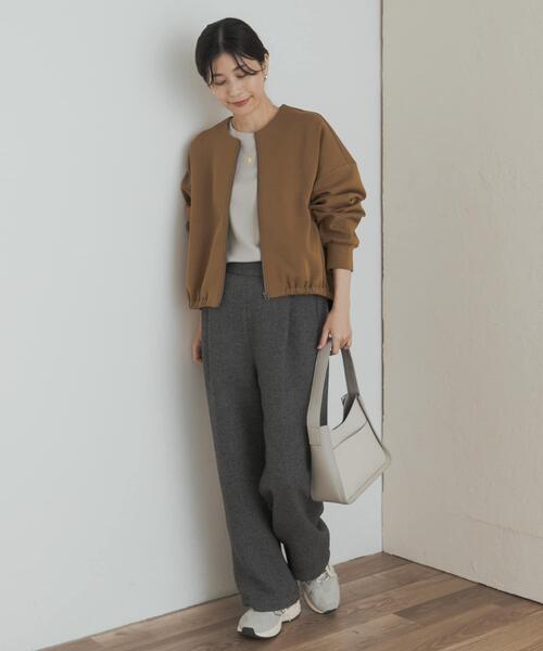 URBAN RESEARCH DOORS（アーバンリサーチドアーズ）の「ダンボールZIPカーディガン（カーディガン/ボレロ・レディース・チャコールグレー/ブラック/ゴールド・MEDIUM）」の9枚目の写真