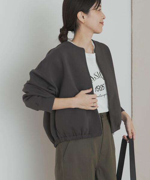 URBAN RESEARCH DOORS（アーバンリサーチドアーズ）の「ダンボールZIPカーディガン（カーディガン/ボレロ・レディース・チャコールグレー/ブラック/ゴールド・MEDIUM）」の14枚目の写真