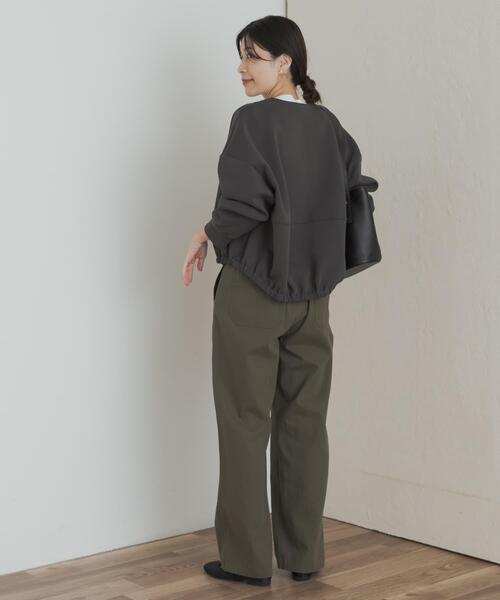 URBAN RESEARCH DOORS（アーバンリサーチドアーズ）の「ダンボールZIPカーディガン（カーディガン/ボレロ・レディース・チャコールグレー/ブラック/ゴールド・MEDIUM）」の18枚目の写真