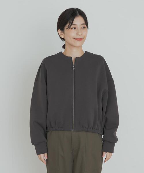 URBAN RESEARCH DOORS（アーバンリサーチドアーズ）の「ダンボールZIPカーディガン（カーディガン/ボレロ・レディース・チャコールグレー/ブラック/ゴールド・MEDIUM）」の19枚目の写真