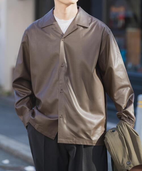 ITEMS URBANRESEARCH(アイテムズ アーバンリサーチ)の「F.L. Open Collar Shirts(シャツ/ブラウス・メンズ・ブラウン/ブラック・MEDIUM/LARGE)」の17枚目の写真