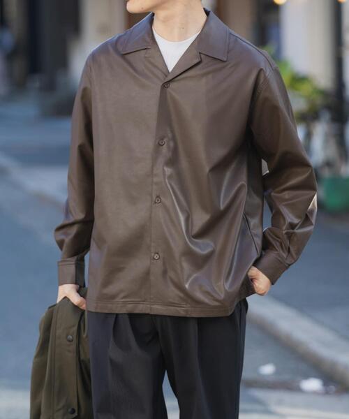 ITEMS URBANRESEARCH(アイテムズ アーバンリサーチ)の「F.L. Open Collar Shirts(シャツ/ブラウス・メンズ・ブラウン/ブラック・MEDIUM/LARGE)」の15枚目の写真