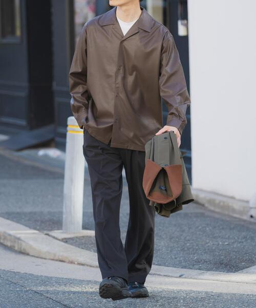 ITEMS URBANRESEARCH(アイテムズ アーバンリサーチ)の「F.L. Open Collar Shirts(シャツ/ブラウス・メンズ・ブラウン/ブラック・MEDIUM/LARGE)」の14枚目の写真