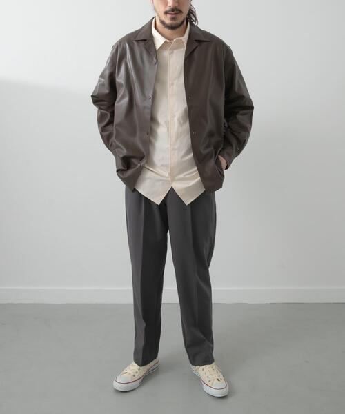 ITEMS URBANRESEARCH(アイテムズ アーバンリサーチ)の「F.L. Open Collar Shirts(シャツ/ブラウス・メンズ・ブラウン/ブラック・MEDIUM/LARGE)」の9枚目の写真