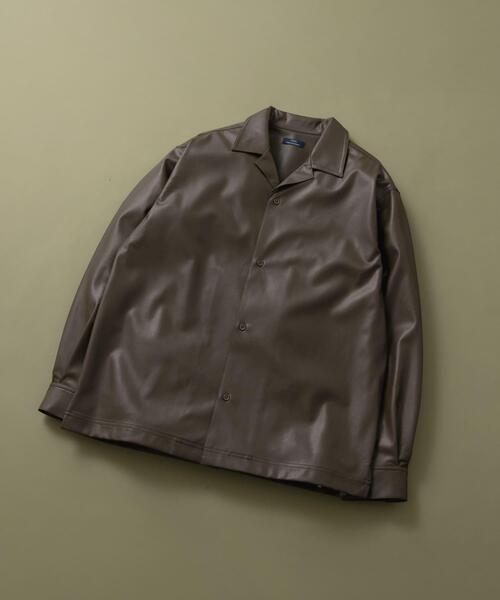 ITEMS URBANRESEARCH(アイテムズ アーバンリサーチ)の「F.L. Open Collar Shirts(シャツ/ブラウス・メンズ・ブラウン/ブラック・MEDIUM/LARGE)」の8枚目の写真