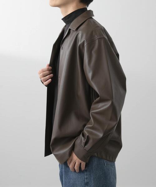 ITEMS URBANRESEARCH(アイテムズ アーバンリサーチ)の「F.L. Open Collar Shirts(シャツ/ブラウス・メンズ・ブラウン/ブラック・MEDIUM/LARGE)」の4枚目の写真