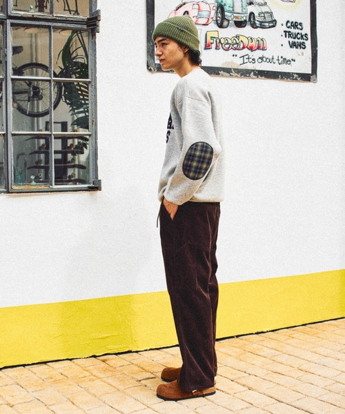 niko and...（ニコアンド）の「クラフトロゴニットプルオーバー（ニット/セーター・メンズ・ボルドー/ライトグレー/チャコール/ネイビー・LARGE/MEDIUM）」の6枚目の写真