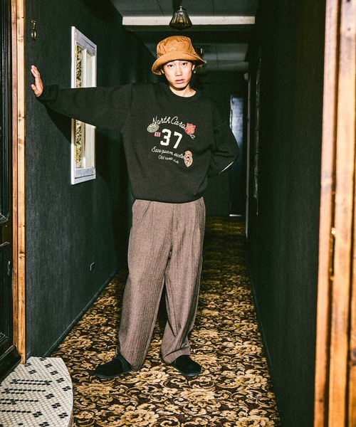 niko and...（ニコアンド）の「クラフトロゴニットプルオーバー（ニット/セーター・メンズ・ボルドー/ライトグレー/チャコール/ネイビー・LARGE/MEDIUM）」の12枚目の写真