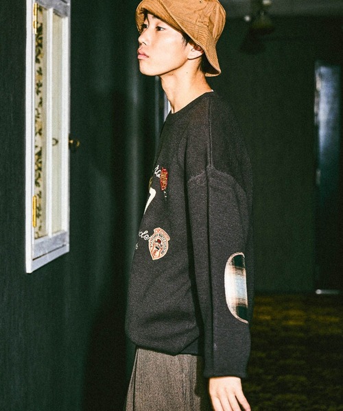 niko and...（ニコアンド）の「クラフトロゴニットプルオーバー（ニット/セーター・メンズ・ボルドー/ライトグレー/チャコール/ネイビー・LARGE/MEDIUM）」の16枚目の写真