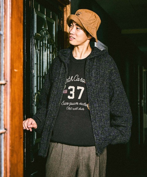 niko and...（ニコアンド）の「クラフトロゴニットプルオーバー（ニット/セーター・メンズ・ボルドー/ライトグレー/チャコール/ネイビー・LARGE/MEDIUM）」の18枚目の写真