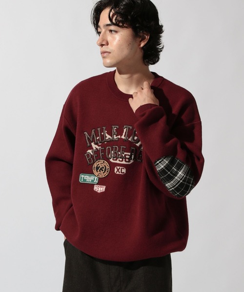 クラフトロゴニットプルオーバー（ニット/セーター）｜niko and