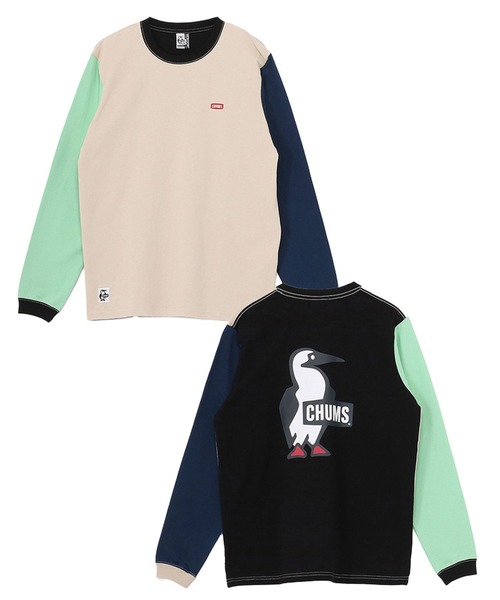 CHUMS（チャムス）の「CHUMS/チャムス ロンT/長袖Ｔシャツ バックプリント CH01-2668（Tシャツ/カットソー・メンズ・ホワイト/マルチ/ブラック・M/L/XL/2XL）」の3枚目の写真