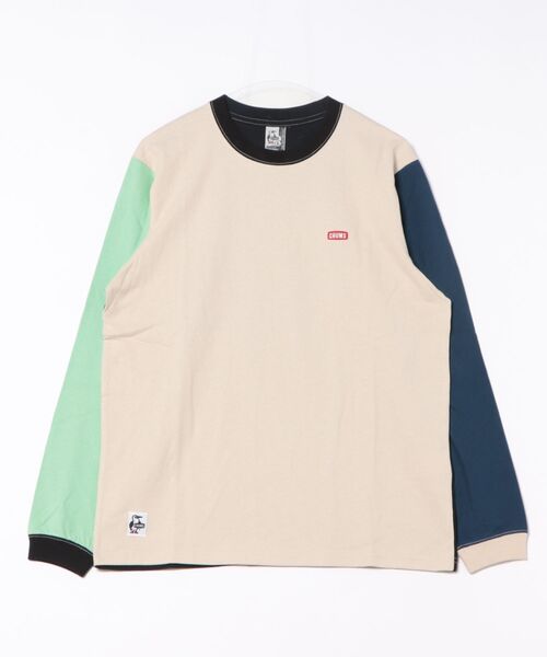 CHUMS（チャムス）の「CHUMS/チャムス ロンT/長袖Ｔシャツ バックプリント CH01-2668（Tシャツ/カットソー・メンズ・ホワイト/マルチ/ブラック・M/L/XL/2XL）」の9枚目の写真