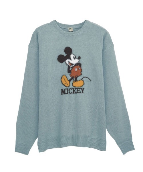 Disney（ディズニー）の「『DISNEY/ディズニー』ループ刺繍&シャギージャガードニット（ニット/セーター・レディース・サックスブルー/グレイッシュベージュ/ネイビー/オフホワイト・L/LL/M）」の17枚目の写真