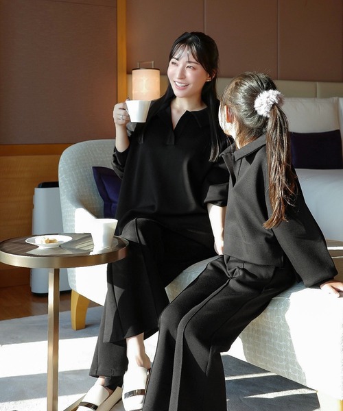 KOBE LETTUCE（コウベレタス）の「[ Yuumiさんコラボ ] ダンボールフレアスウェットパンツ（スウェットパンツ・レディース・オフホワイト/グレイッシュベージュ/ブラック/ネイビー・M-Short/M-Long）」の10枚目の写真