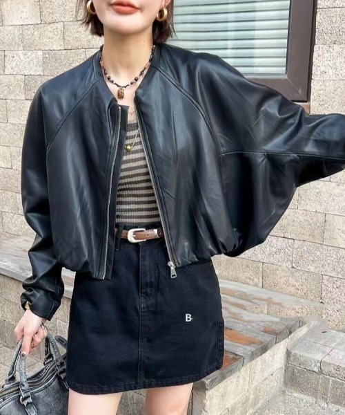 ブーツカットレザージャケット（ライダースジャケット）｜semplice