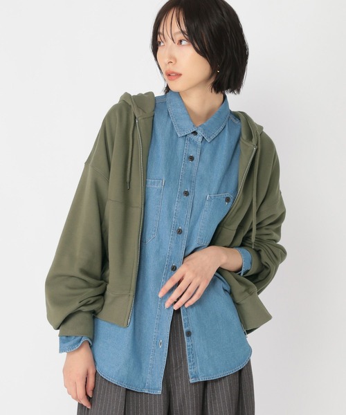 studio CLIP(スタディオクリップ)の「【daily CLIP】コンパクトZIPパーカー(パーカー・レディース・ライトイエロー/カーキ/チェリーレッド・FREE)」の2枚目の写真