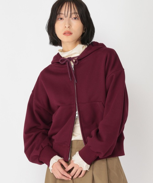 studio CLIP(スタディオクリップ)の「【daily CLIP】コンパクトZIPパーカー(パーカー・レディース・ライトイエロー/カーキ/チェリーレッド・FREE)」の3枚目の写真