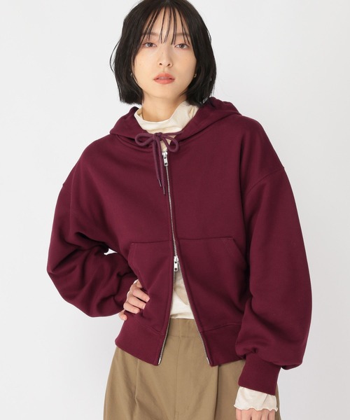 studio CLIP(スタディオクリップ)の「【daily CLIP】コンパクトZIPパーカー(パーカー・レディース・ライトイエロー/カーキ/チェリーレッド・FREE)」の4枚目の写真