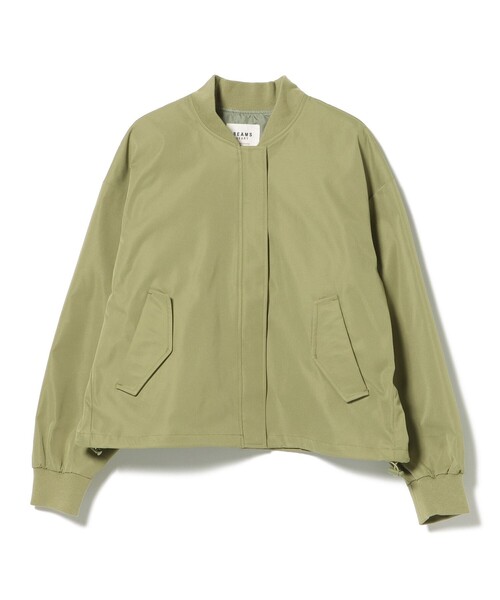 BEAMS HEART（ビームスハート）の「後ろ ボリューム MA-1 ブルゾン（MA-1・レディース・ベージュ/チャコールグレー/グリーン系その他4・FREE）」の8枚目の写真