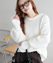 【WEB限定】マントスリーブニット