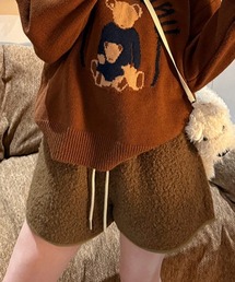 ボアショートパンツ もこもこルームパンツ