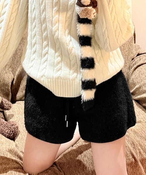 Miniministore（ミニミニストア）の「ボアショートパンツ もこもこルームパンツ（その他パンツ・レディース・ダークグレー/オフホワイト/ブラック/ブラウン・FREE）」の21枚目の写真