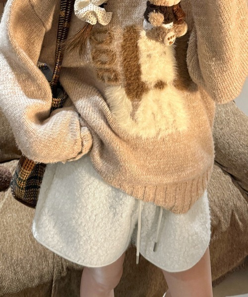 Miniministore（ミニミニストア）の「ボアショートパンツ もこもこルームパンツ（その他パンツ・レディース・ダークグレー/オフホワイト/ブラック/ブラウン・FREE）」の19枚目の写真