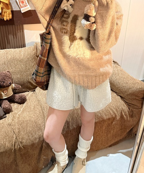 Miniministore（ミニミニストア）の「ボアショートパンツ もこもこルームパンツ（その他パンツ・レディース・ダークグレー/オフホワイト/ブラック/ブラウン・FREE）」の18枚目の写真