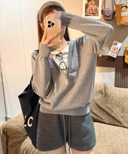 Miniministore（ミニミニストア）の「ボアショートパンツ もこもこルームパンツ（その他パンツ・レディース・ダークグレー/オフホワイト/ブラック/ブラウン・FREE）」の17枚目の写真